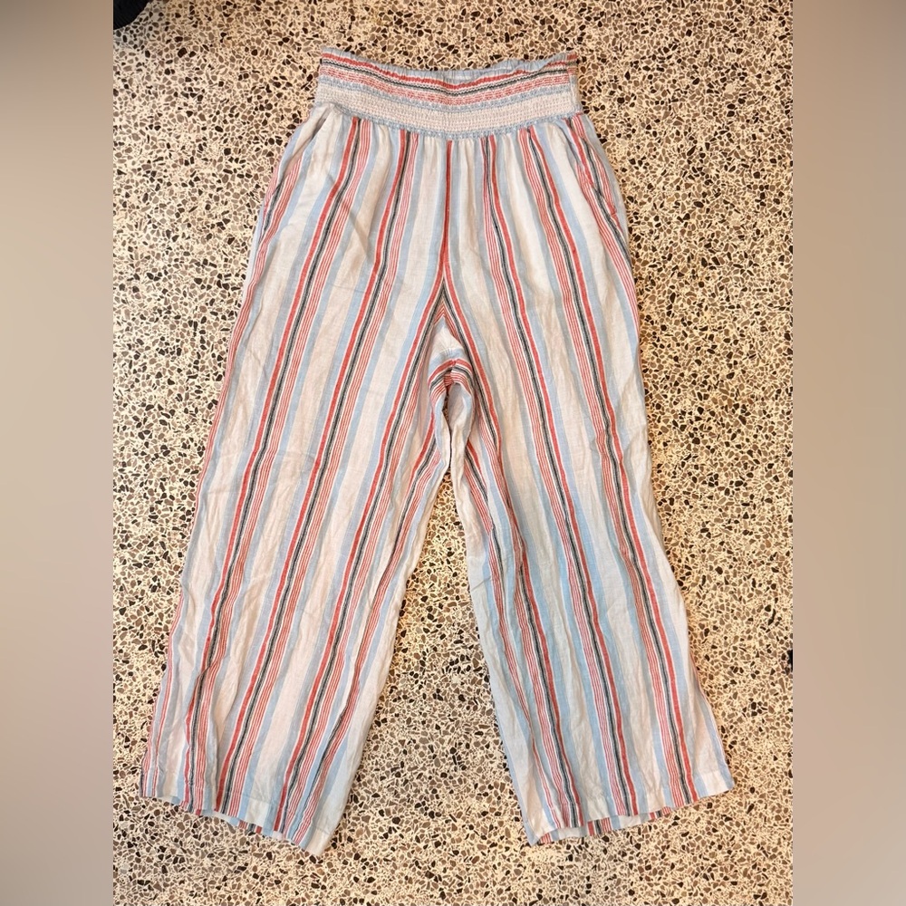 Striped Wide-Leg Pants Crown and Ivy Medium